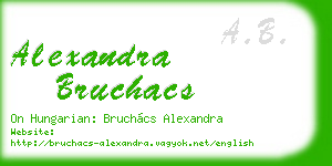 alexandra bruchacs business card